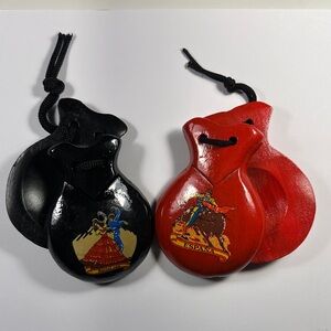 Spanish Castanets Set - Black and Red